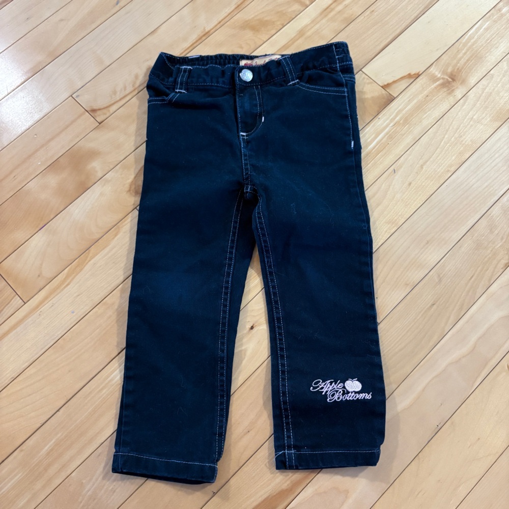 Apple Bottoms Girl's Jeans Toddler Size 2T Embroidered Y2K 90s